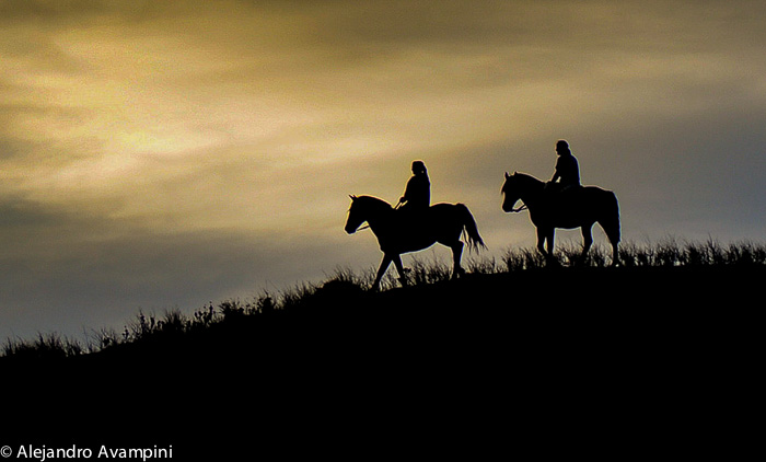 Backhorse ride - Sunset Puerto Piramides - Peninsula Valdes 