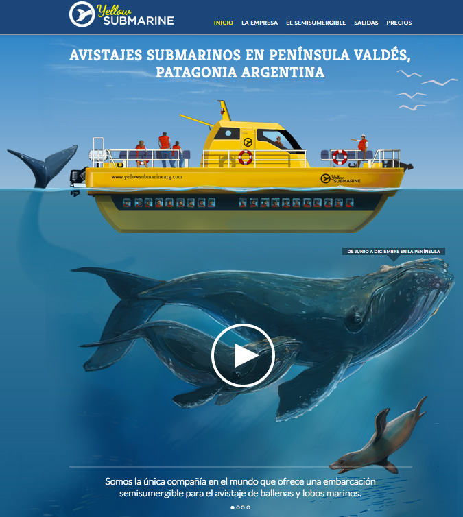 Yellow submarine Whale Watching - Puerto Piramides